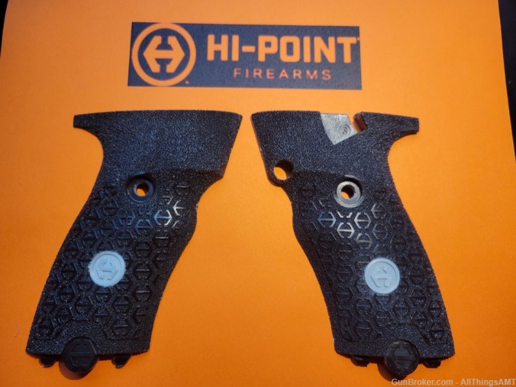 Hi-Point JCP 40 JHP 45 JXP 10 New StyleFactory Black Grips with medallions -img-1