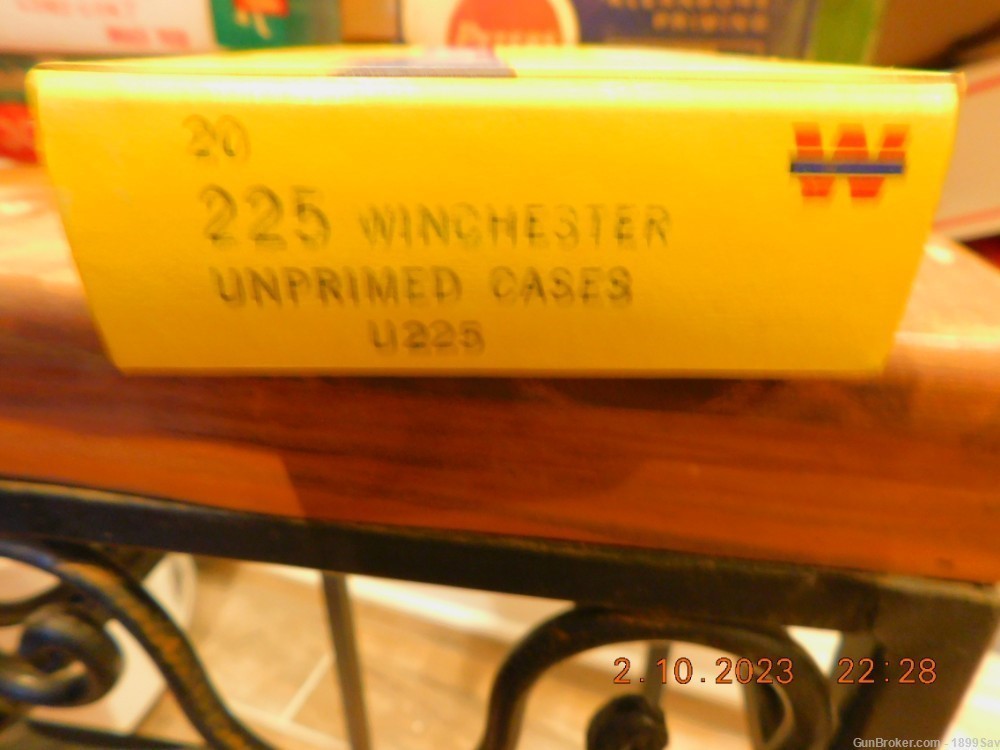 WINCHESTER .225 WIN UN-PRIMED BRASS 20 Rnds. NEW OLD STOCK-img-3