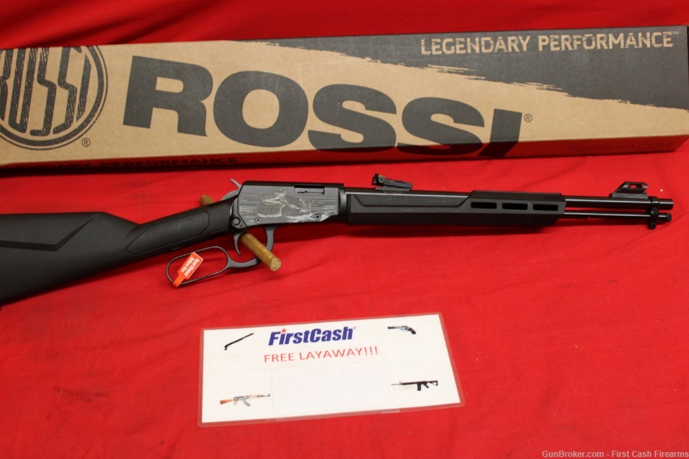 Rossi Rio Bravo Lever Action Rifle, 22LR w/Snake engraving on Receiver-img-0