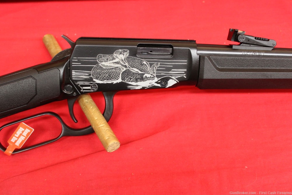 Rossi Rio Bravo Lever Action Rifle, 22LR w/Snake engraving on Receiver-img-1