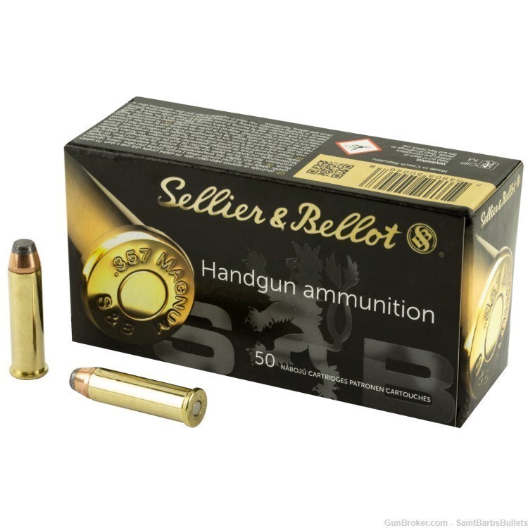 Sellier & Bellot .357 Magnum 158 Grain Soft Point - 50 Rounds-img-0
