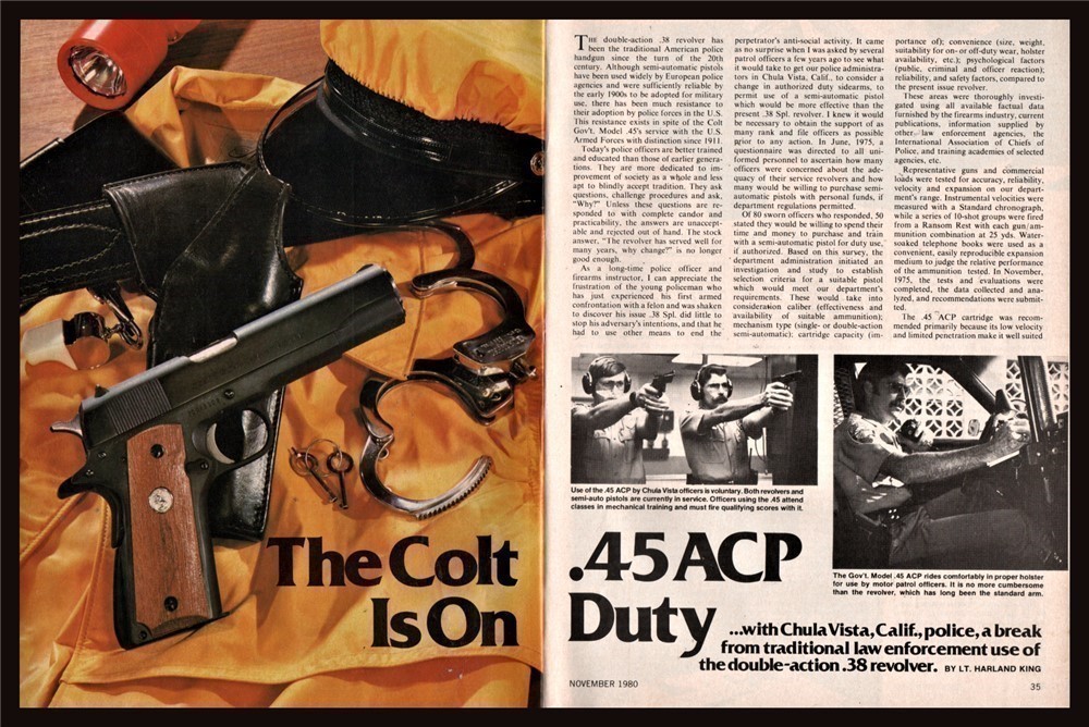 1980 Colt .45 ACP 38 Revolver Article Chula Vista California Police-img-0