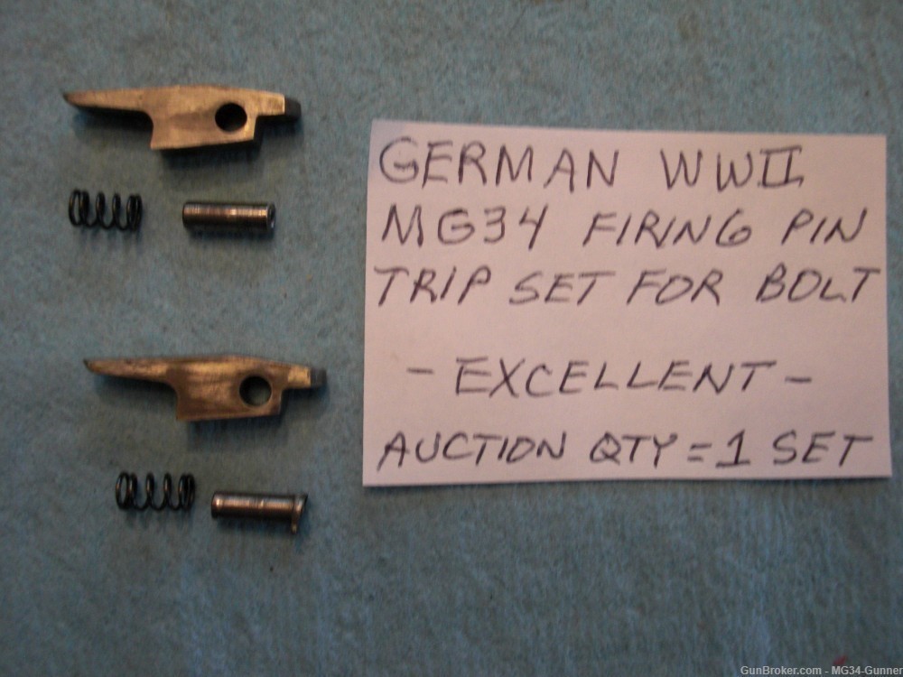 German WWII MG34 Bolt Firing Pin Trip Set - Auction Qty = 1 Set-img-0