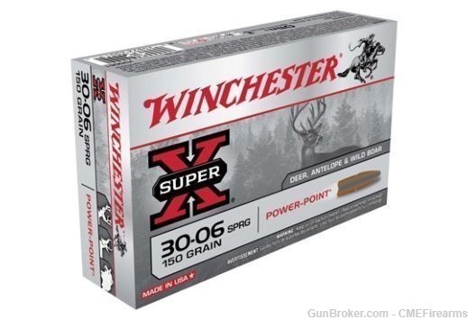 Winchester Super-X 30-06 150GR Power Point 20RD -img-0