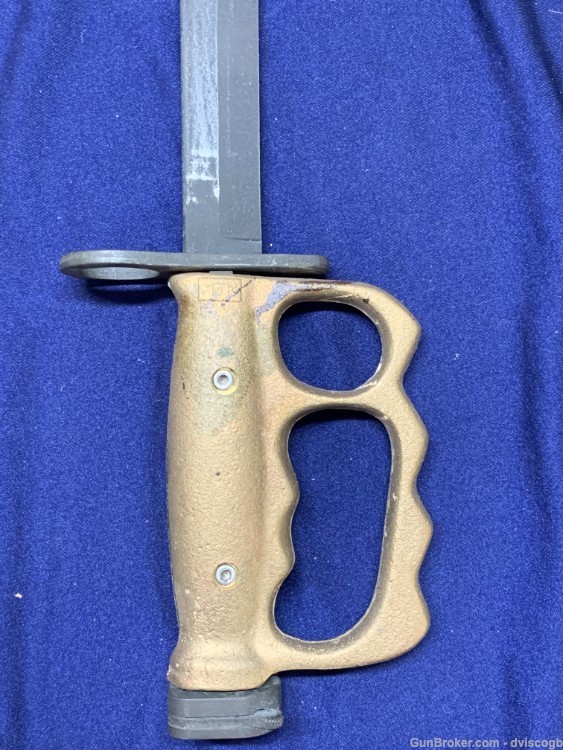 US Military M7 M-16 Brass Knuckle Trench Knife Bayonet + Scabbard-img-3