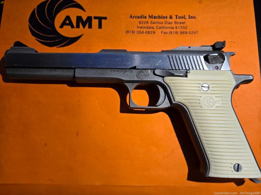 AMT/iAi Automag II Auto mag 2 handgun grips 22 magnum -New w/logo-img-3