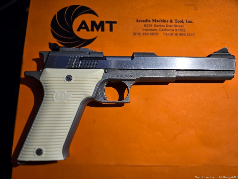 AMT/iAi Automag II Auto mag 2 handgun grips 22 magnum -New w/logo-img-6