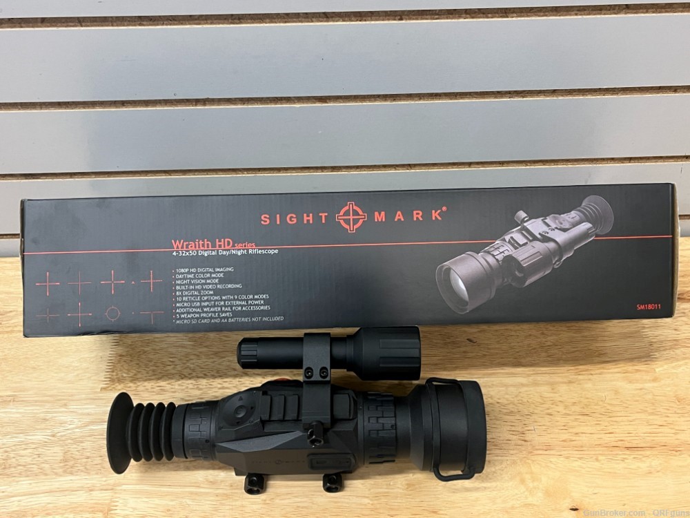 SightMark Wraith HD Day/Night Vision 4-32x50  USED SHIPS FAST -img-0