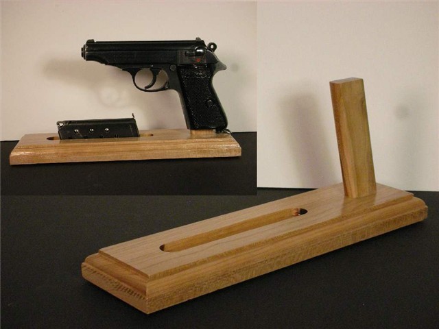 Walther PP, PPK(s) 7.65 Pistol Stand with Mag Slot-img-0