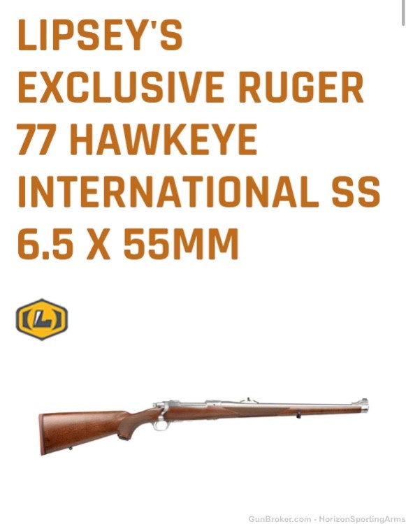 Ruger M77 Hawkeye International SS 6.5x55 Swedish 18.5 Barrel-img-0