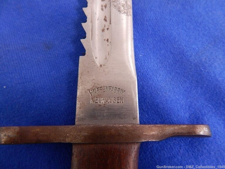 WWI WW1 Swiss Schmidt Rubin Sawback Bayonet with Scabbard-img-7