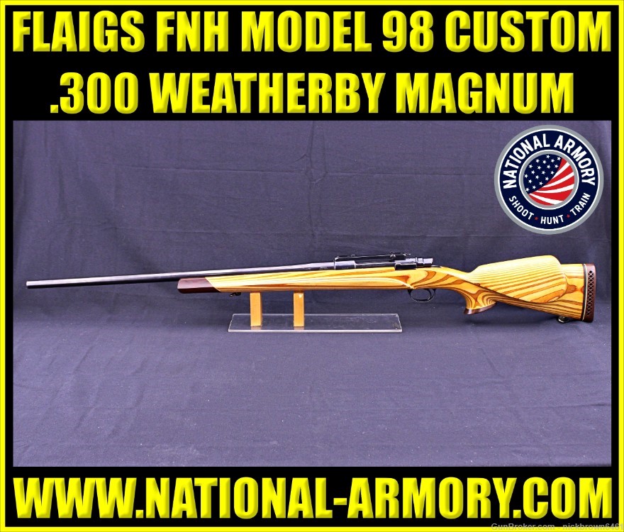 FLAIGS FNH MODEL 98 300 WBY MAG CUSTOM BUILT ON MAUSER ACTION-img-0