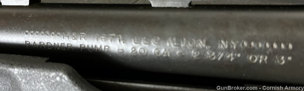 Harrington & Richardson H&R 1871 Pardner Pump 20 gauge 20" barrel 3" mag-img-11