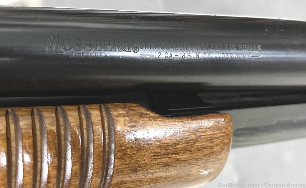 Mossberg 500A 12 gauge pump shotgun 18" cylinder Nice wood stocks 3" mag-img-30