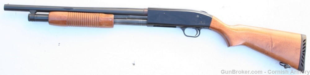 Mossberg 500A 12 gauge pump shotgun 18" cylinder Nice wood stocks 3" mag-img-34