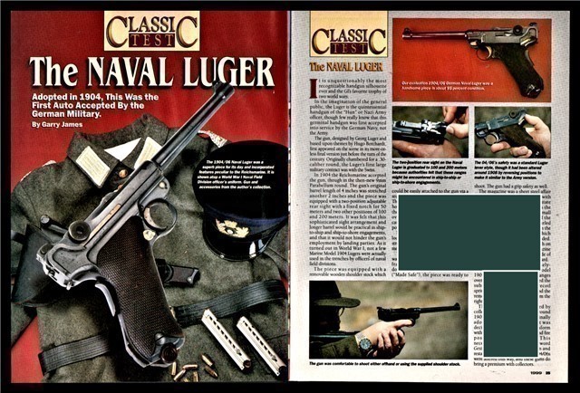 1999 The NAVAL LUGER Pistol Classic Test 3-page Article-img-0
