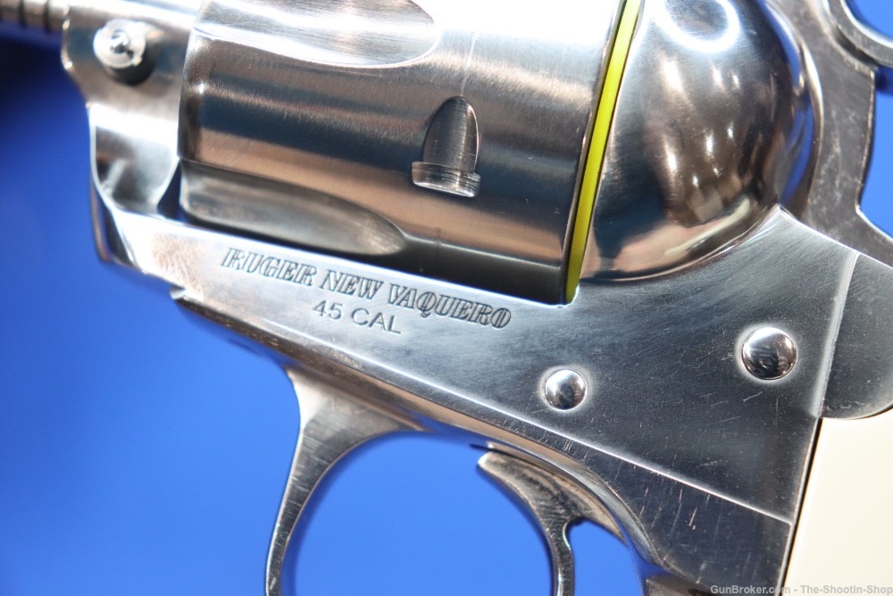 Ruger Vaquero Bisley Revolver 45 COLT 5.5" White Grip 45LC Single Action SA-img-16