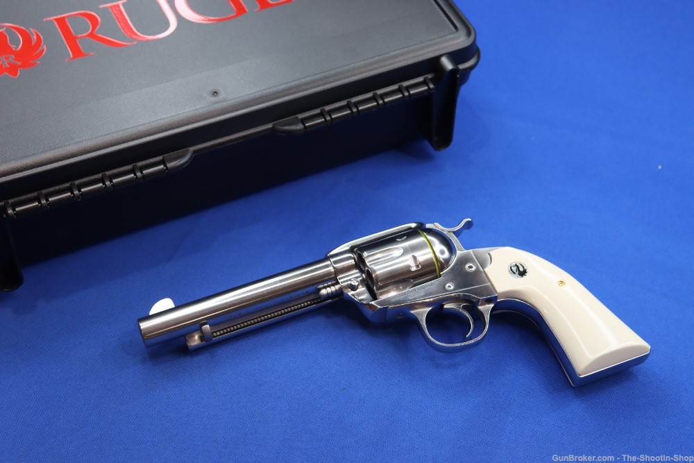 Ruger Vaquero Bisley Revolver 45 COLT 5.5" White Grip 45LC Single Action SA-img-0