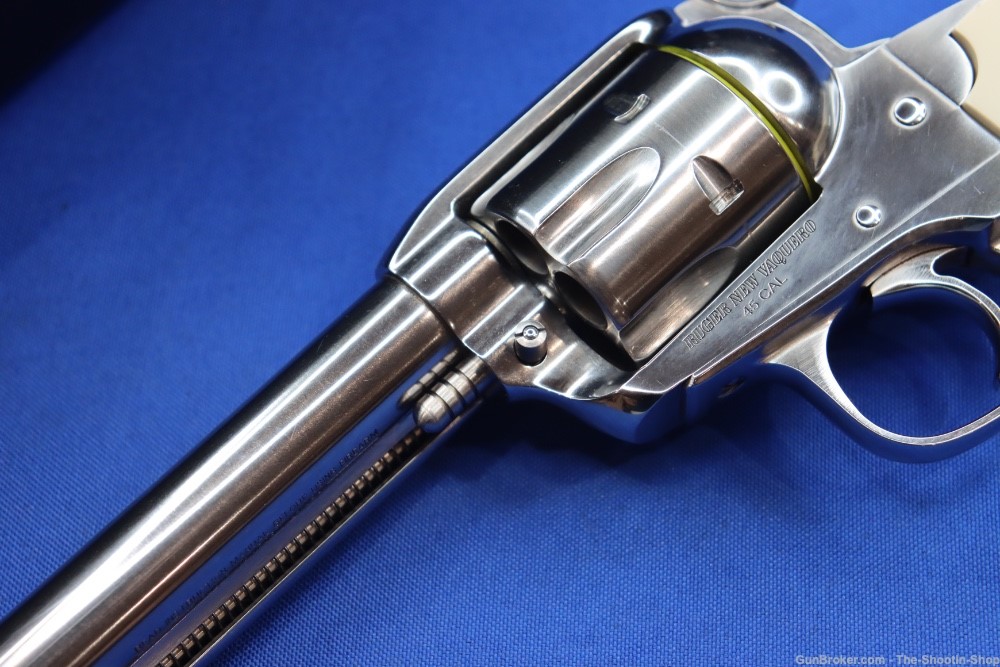 Ruger Vaquero Bisley Revolver 45 COLT 5.5" White Grip 45LC Single Action SA-img-3