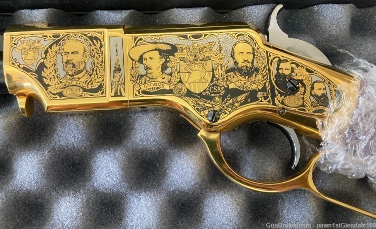 Limited Edition 20/300 A. Uberti Lever Action Golden Boy Rifle-img-1
