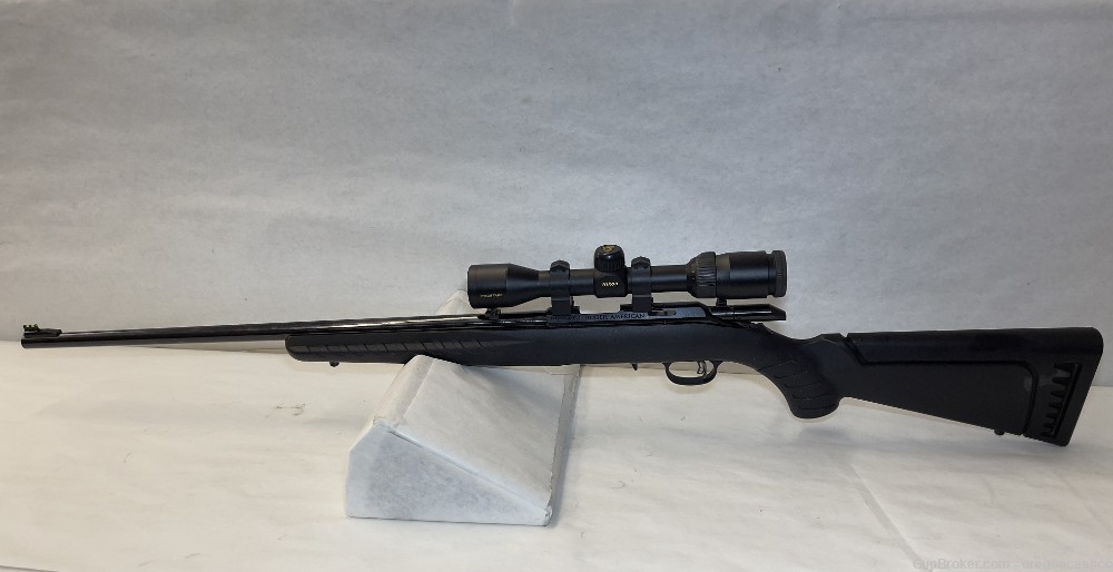 ruger american bolt action rifle. .22 Win Mag, Nikon Scope 2-7 iron sights-img-4