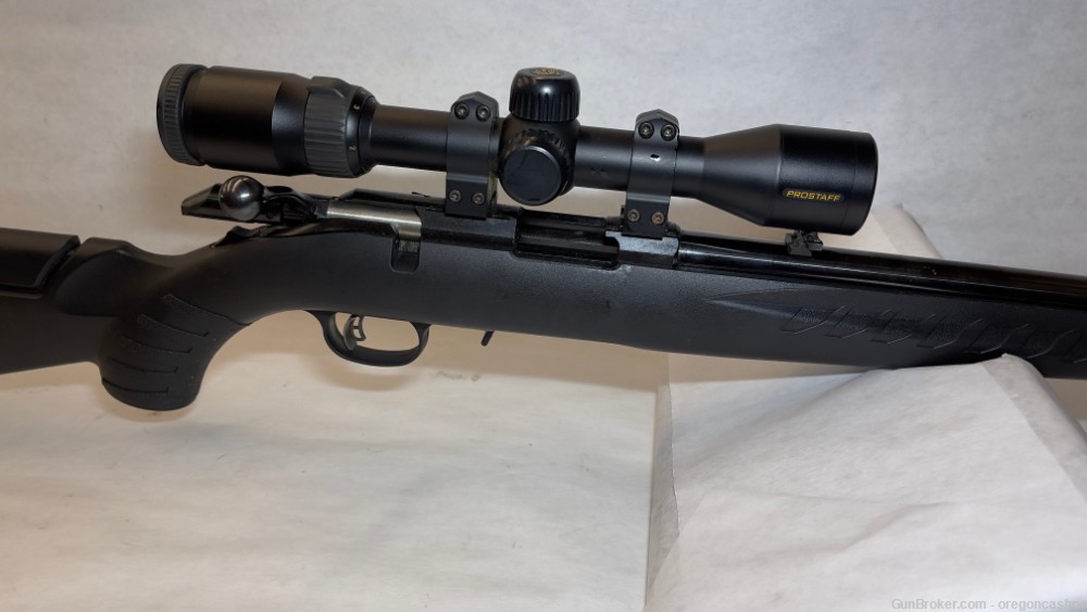 ruger american bolt action rifle. .22 Win Mag, Nikon Scope 2-7 iron sights-img-2