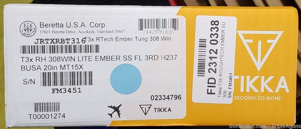 Tikka T3X Roughtech Ember Superlite 308 Win 20in barrel JRTXRBT316 free mag-img-18