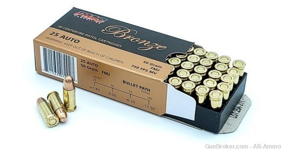 25 ACP 50GR FMJ PMC Ammo 100rds NO CREDIT CARD FEES ..-img-1