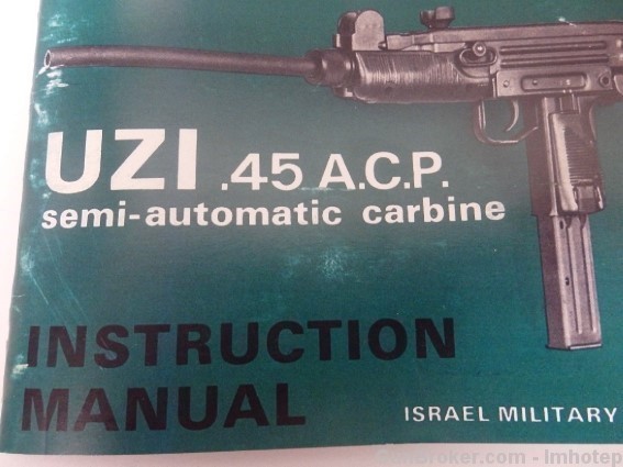 UZI .45 ACP Carbine IMI Owner Manual Bitcoin-img-6