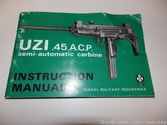 UZI .45 ACP Carbine IMI Owner Manual Bitcoin-img-1