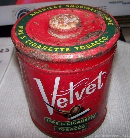Velvet Pipe and Tobacco can EMPTY-img-0