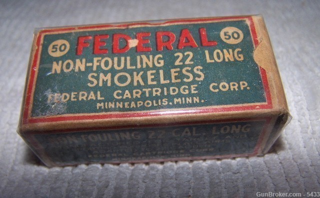  EARLY 1st Issue 1924 Federal SMOKELESS 22  LONG-img-0