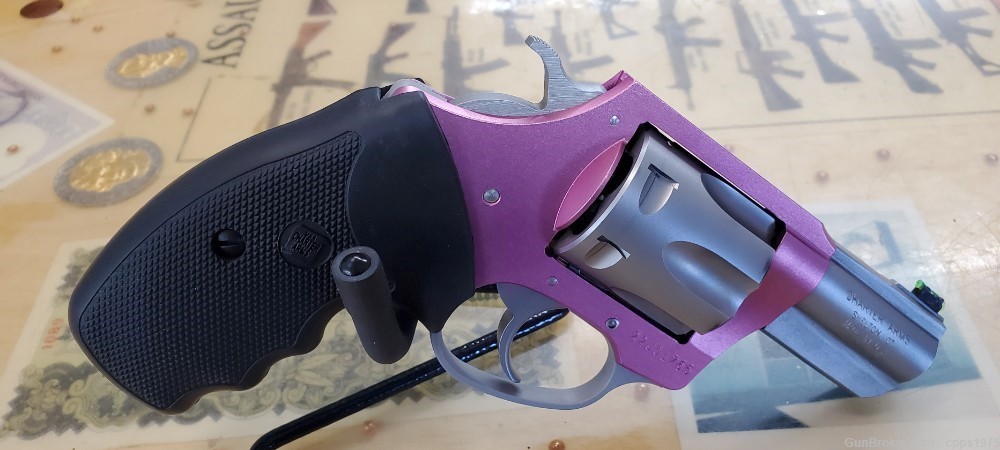 Charter Arms Rosie 38spl 2.2” barrel Revolver HiViz sight Pink Anodized -img-1