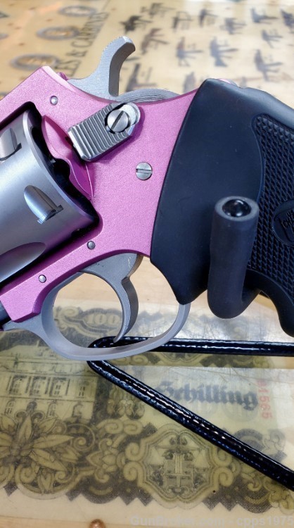 Charter Arms Rosie 38spl 2.2” barrel Revolver HiViz sight Pink Anodized -img-12