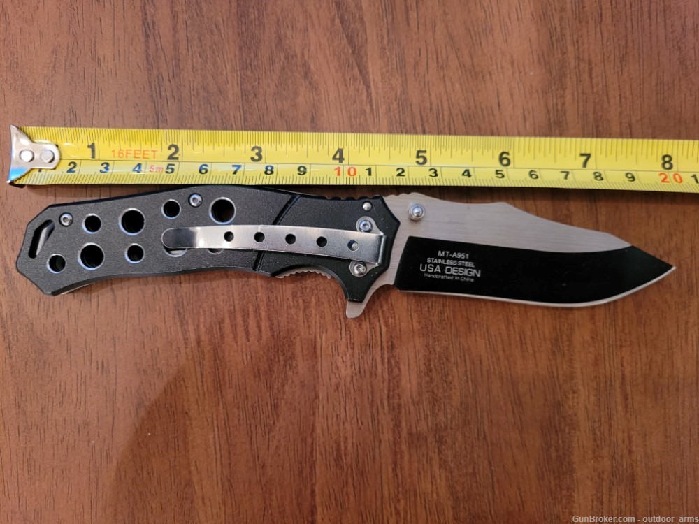 5 Folding Pocket Knives (Ganzo, HTK, MTech, Kershaw, Byrd)-img-9
