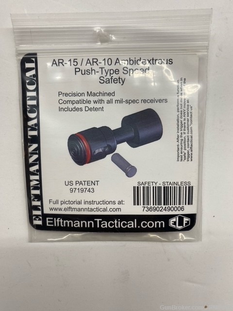 Brand New! Elfman Tactical AR15 / AR10 Fast Safety -img-1