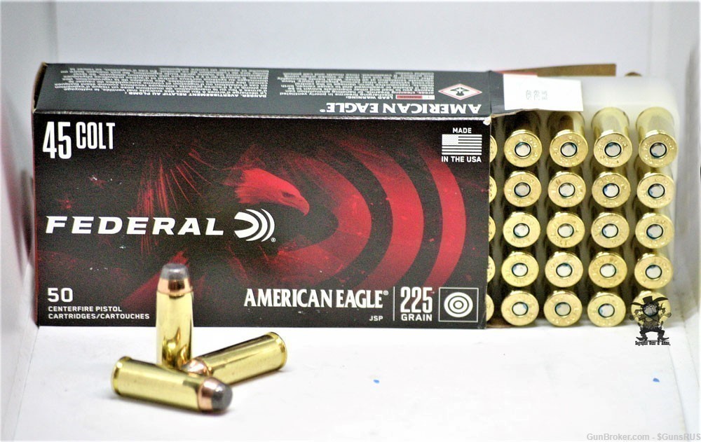 45 LONG COLT Jacketed Soft Point 225 GRAIN 860 FPS FEDERAL 45 LC 50 ROUNDS-img-0