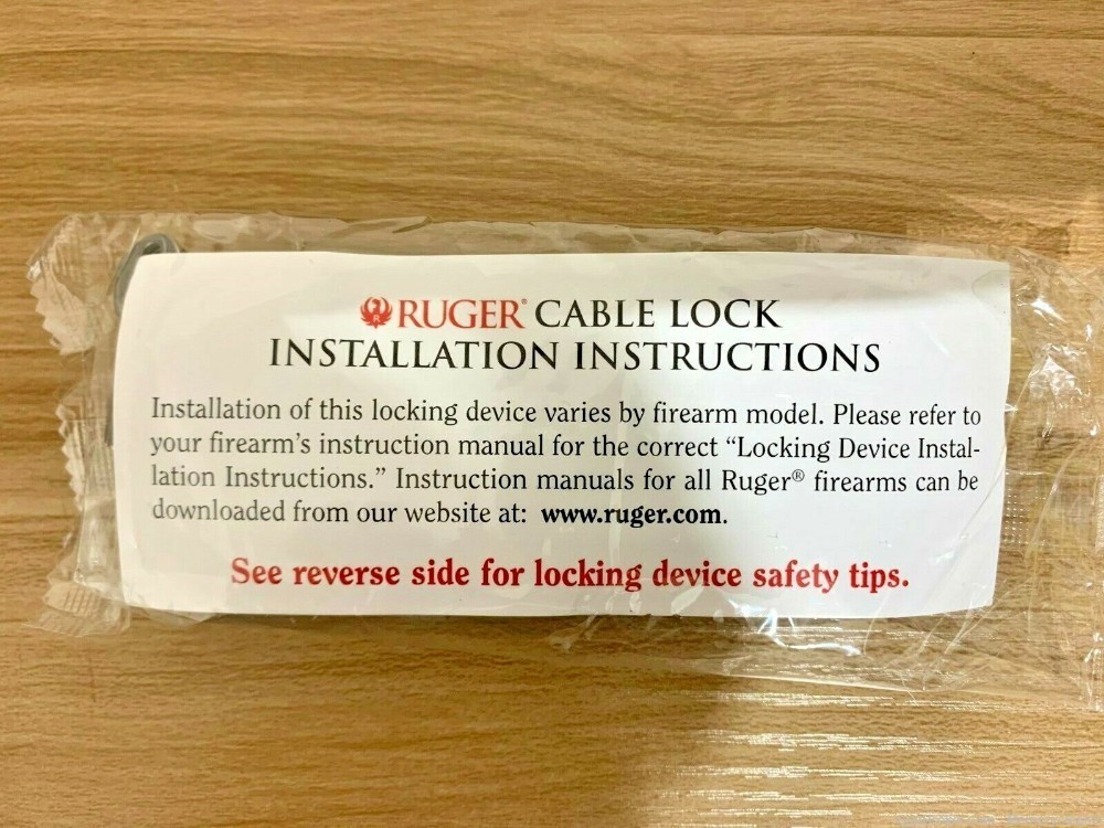 Factory Ruger Cable Gun Lock - New-img-1