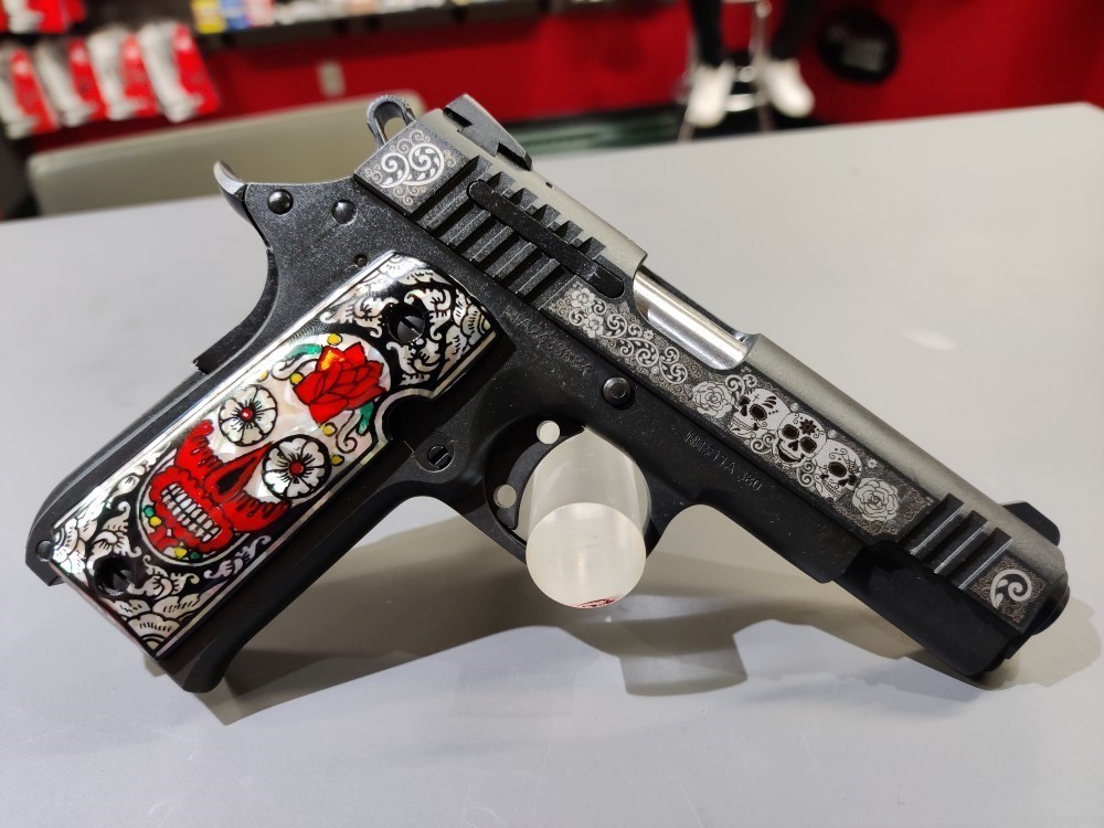 ARMSCOR 1911 BABY ROCK ENGRAVED ARMSCOR DAY OF THE DEAD DOTD-img-1