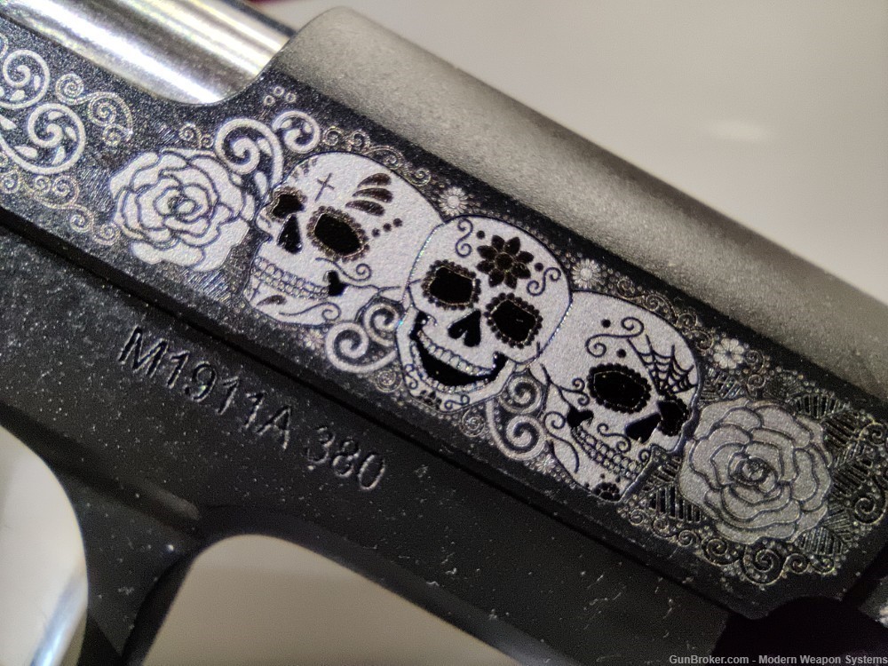 ARMSCOR 1911 BABY ROCK ENGRAVED ARMSCOR DAY OF THE DEAD DOTD-img-4