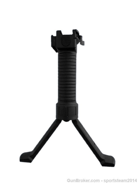 AR15 QD Release+ ForeGrip Grip+SteelLeg Bipod+SideRail 4in1 Grip-img-2