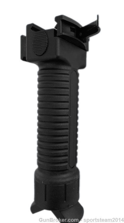 AR15 QD Release+ ForeGrip Grip+SteelLeg Bipod+SideRail 4in1 Grip-img-4