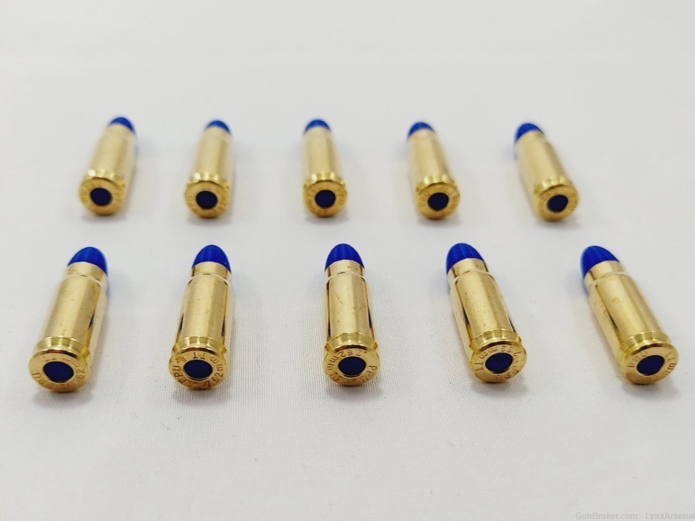 7.62x25 Tokarev Brass Snap caps / Dummy Training Rounds - Set of 10 - Blue-img-3