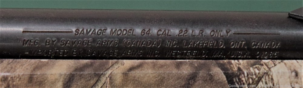Savage Model 64 22LR 16" Camo Barska 3x9 Scope-img-12