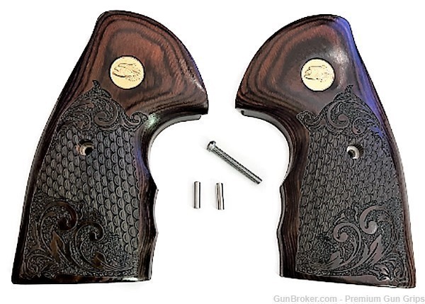 Colt Python Grips 2020 Grips + Colt 2021 Anaconda Rosewood Dragon Scale -img-4