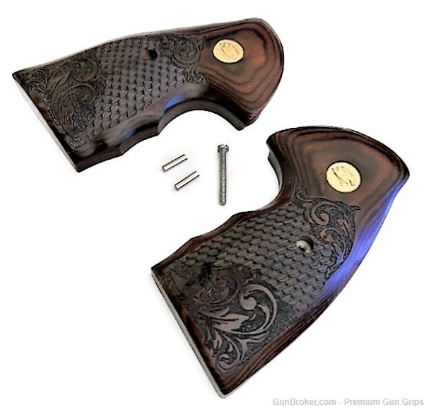 Colt Python Grips 2020 Grips + Colt 2021 Anaconda Rosewood Dragon Scale -img-2