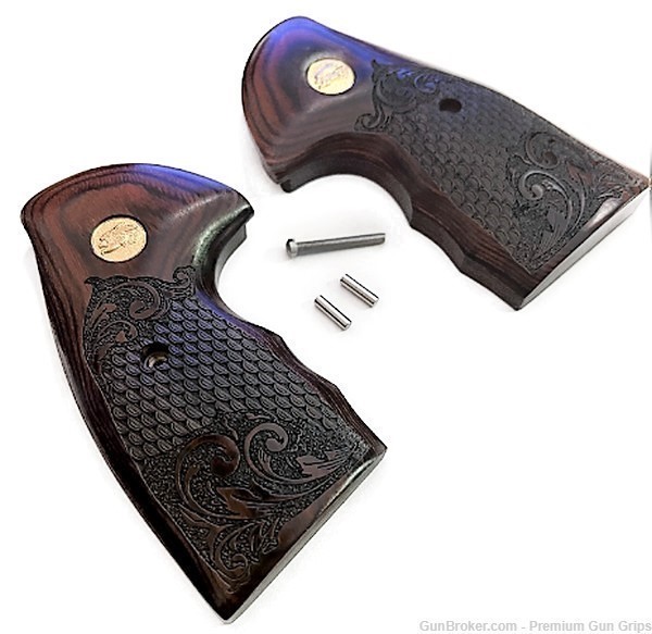 Colt Python Grips 2020 Grips + Colt 2021 Anaconda Rosewood Dragon Scale -img-3