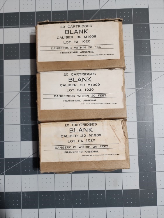 30-06 M1909 .30 Caliber Blanks, ONE Box of 20-img-0