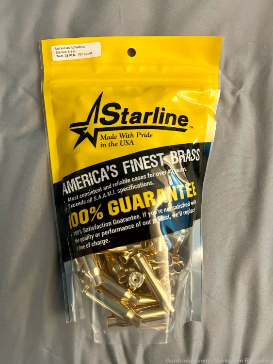 Starline 7mm-08 Brass, 7mm-08 Remington Brass - 100 count-img-1