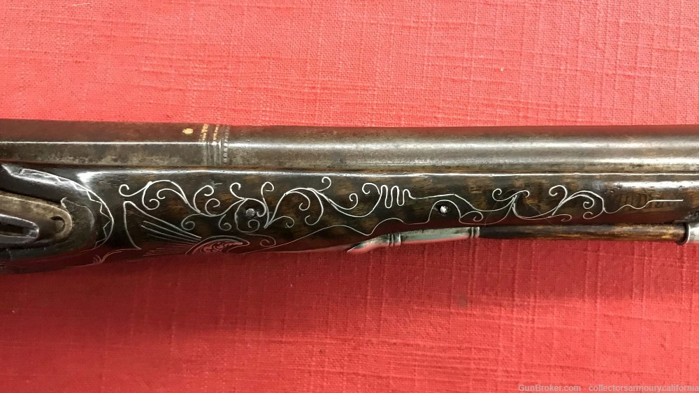 Splendid Silver Mounted Indian Flintlock Kubur Holster Pistol Circa 1800-img-7